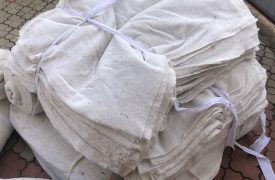 Тряпка для мытья пола из холстопрошивного полотна белая (стр. 2,5 мм). Размер 80х100 см. От производителя ФлёрТекс